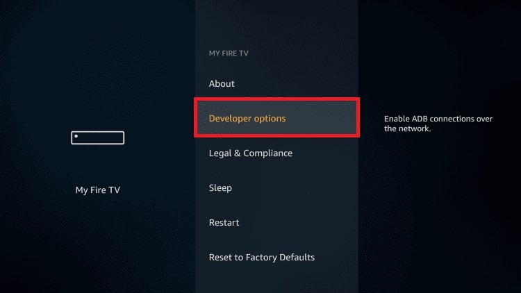 enable developer option in firestick